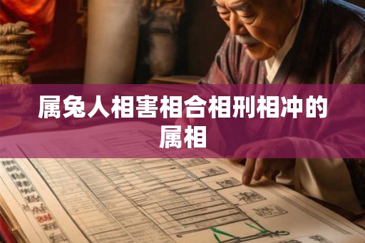 属兔人相害相合相刑相冲的属相