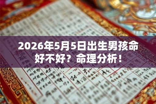 2026年5月5日出生男孩命好不好？命理分析！