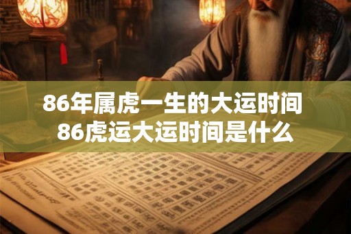 86年属虎一生的大运时间 86虎运大运时间是什么