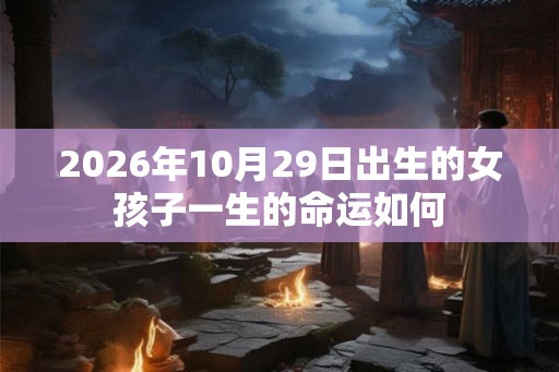 2026年10月29日出生的女孩子一生的命运如何