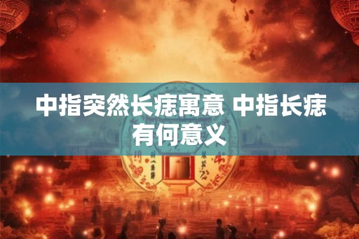 中指突然长痣寓意 中指长痣有何意义
