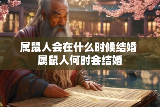 属鼠人会在什么时候结婚 属鼠人何时会结婚
