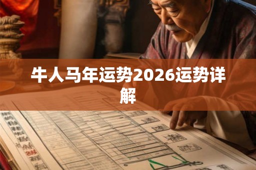 牛人马年运势2026运势详解