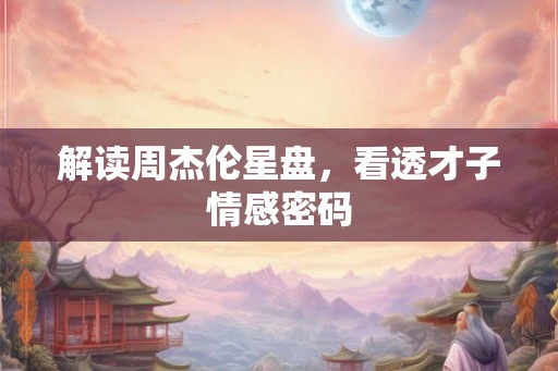 解读周杰伦星盘，看透才子情感密码