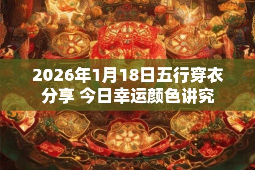 2026年1月18日五行穿衣分享 今日幸运颜色讲究 2026年1月18日五行穿衣分享 今日幸运颜色讲究