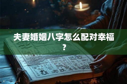 夫妻婚姻八字怎么配对幸福？
