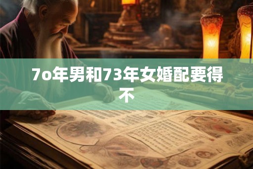 7o年男和73年女婚配要得不