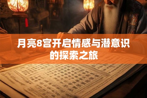 月亮8宫开启情感与潜意识的探索之旅
