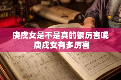 庚戌女是不是真的很厉害呢 庚戌女有多厉害