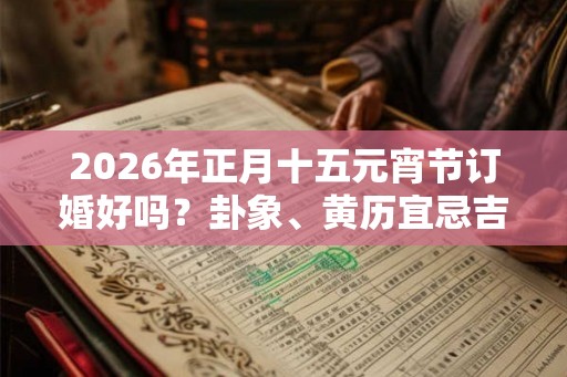 2026年正月十五元宵节订婚好吗？卦象、黄历宜忌吉凶详解！