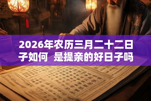 2026年农历三月二十二日子如何  是提亲的好日子吗