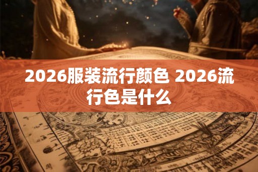 2026服装流行颜色 2026流行色是什么
