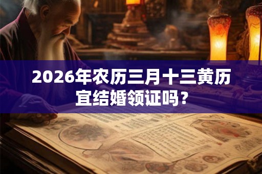 2026年农历三月十三黄历宜结婚领证吗? 2026年农历三月十三黄历宜结婚领证吗?