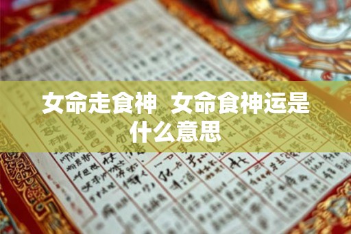 女命走食神  女命食神运是什么意思