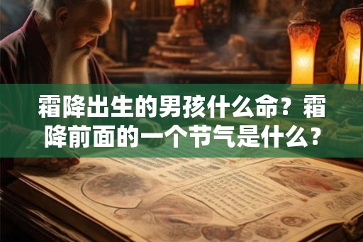 霜降出生的男孩什么命？霜降前面的一个节气是什么？