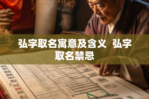弘字取名寓意及含义  弘字取名禁忌