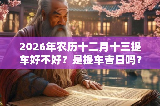 2026年农历十二月十三提车好不好？是提车吉日吗？