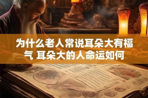 为什么老人常说耳朵大有福气 耳朵大的人命运如何 为什么老人常说耳朵大有福气 耳朵大的人命运如何