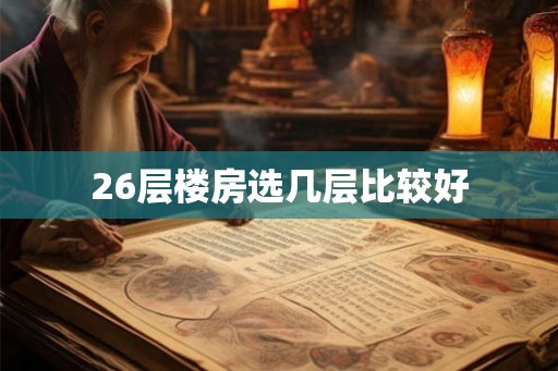 26层楼房选几层比较好