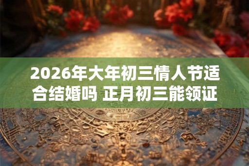2026年大年初三情人节适合结婚吗 正月初三能领证吗