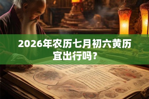 2026年农历七月初六黄历宜出行吗？