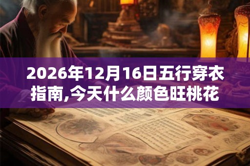 2026年12月16日五行穿衣指南,今天什么颜色旺桃花