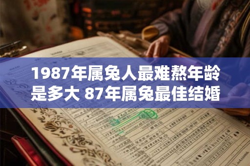 1987年属兔人最难熬年龄是多大 87年属兔最佳结婚年龄