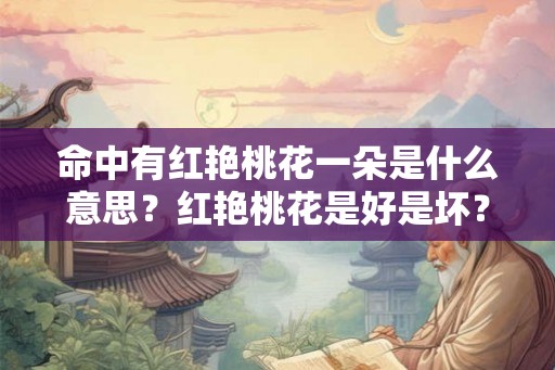 命中有红艳桃花一朵是什么意思?红艳桃花是好是坏? 命中有红艳桃花一朵是什么意思?红艳桃花是好是坏?