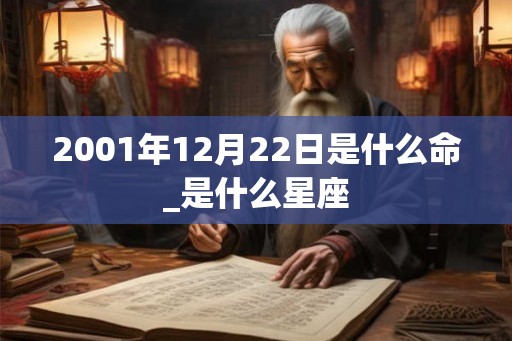 2001年12月22日是什么命_是什么星座