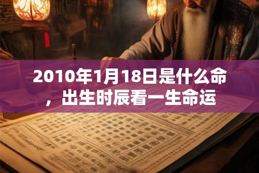 2010年1月18日是什么命，出生时辰看一生命运