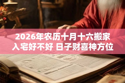 2026年农历十月十六搬家入宅好不好 日子财喜神方位 2026年农历十月十六搬家入宅好不好 日子财喜神方位