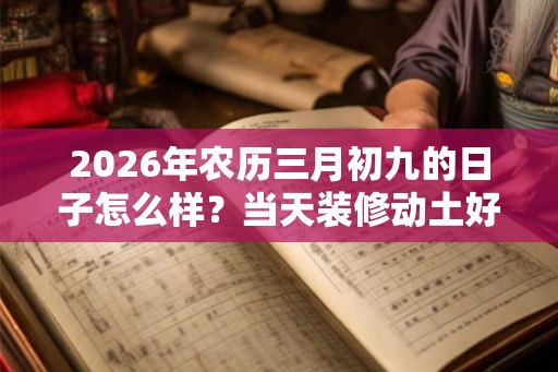 2026年农历三月初九的日子怎么样？当天装修动土好不好？