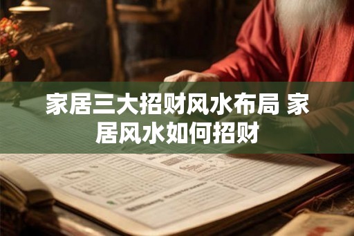 家居三大招财风水布局 家居风水如何招财