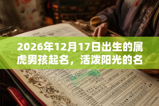 2026年12月17日出生的属虎男孩起名，活泼阳光的名字精选