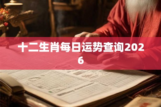 十二生肖每日运势查询2026