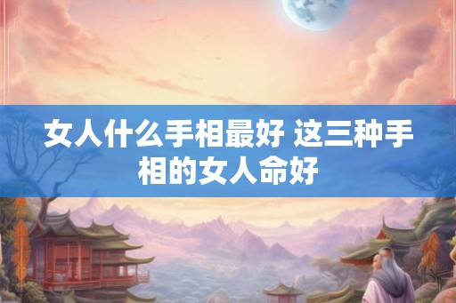 女人什么手相最好 这三种手相的女人命好