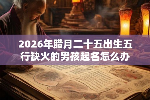 2026年腊月二十五出生五行缺火的男孩起名怎么办
