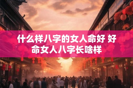 什么样八字的女人命好 好命女人八字长啥样
