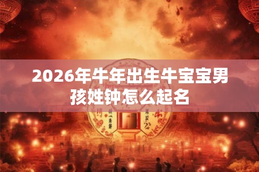 2026年牛年出生牛宝宝男孩姓钟怎么起名