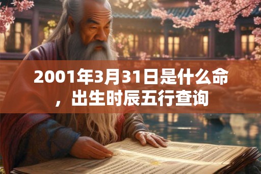 2001年3月31日是什么命，出生时辰五行查询