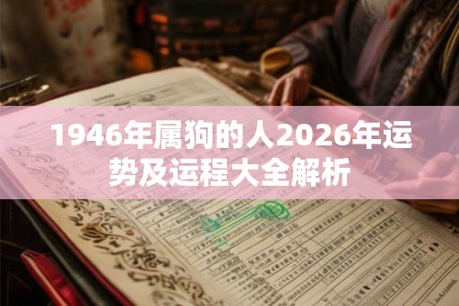 1946年属狗的人2026年运势及运程大全解析