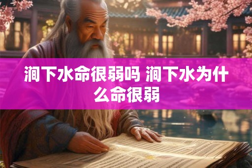 涧下水命很弱吗 涧下水为什么命很弱 涧下水命很弱吗 涧下水为什么命很弱