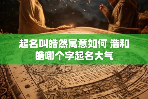 起名叫皓然寓意如何 浩和皓哪个字起名大气 起名叫皓然寓意如何 浩和皓哪个字起名大气