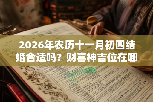 2026年农历十一月初四结婚合适吗？财喜神吉位在哪？