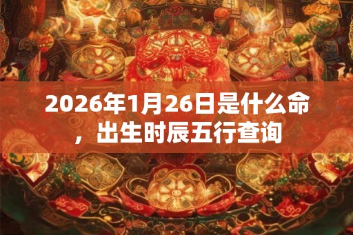2026年1月26日是什么命，出生时辰五行查询