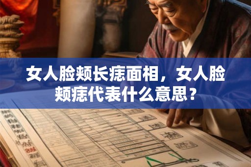 女人脸颊长痣面相，女人脸颊痣代表什么意思？
