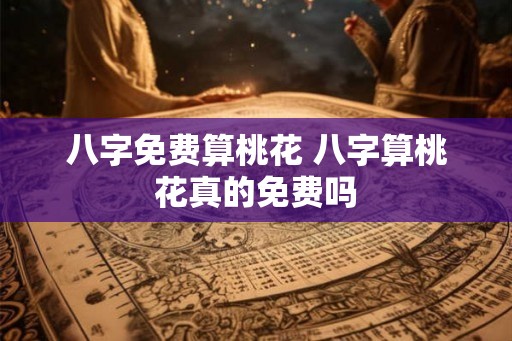 八字免费算桃花 八字算桃花真的免费吗