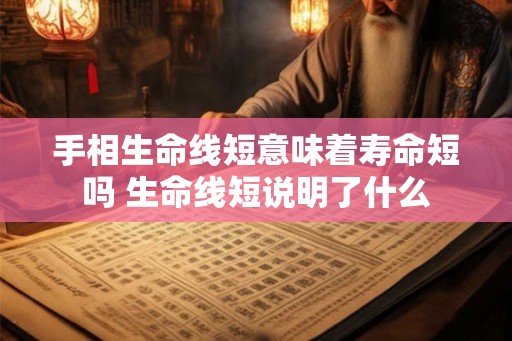 手相生命线短意味着寿命短吗 生命线短说明了什么 手相生命线短意味着寿命短吗 生命线短说明了什么