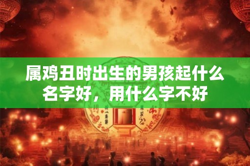 属鸡丑时出生的男孩起什么名字好，用什么字不好
