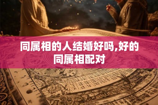 同属相的人结婚好吗,好的同属相配对